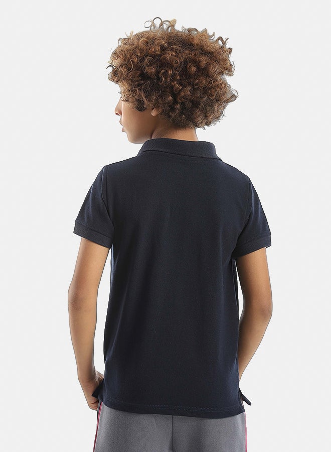 Red Circle Half sleeve polo t-shirt Kids Unisex - Image 4