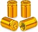 MEAJOO 4PCS Bullet Shell Tire Valve Stem Caps Aluminum Alloy Car Air Stem Cap Universal Dustproof Tire Valve Stem Covers for Cars SUV Trucks Bikes Motorcycles Bicycles Gold - Image 2