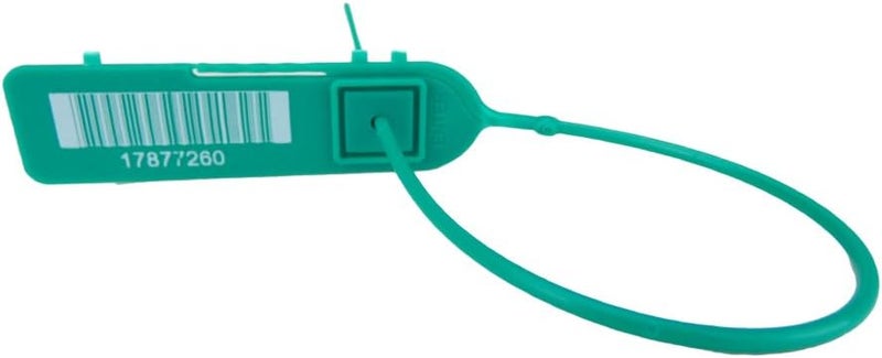 CAROUSELCHECKS Green Pull-Tight Barcode Security Seals 8'', 500 Seals - Image 2
