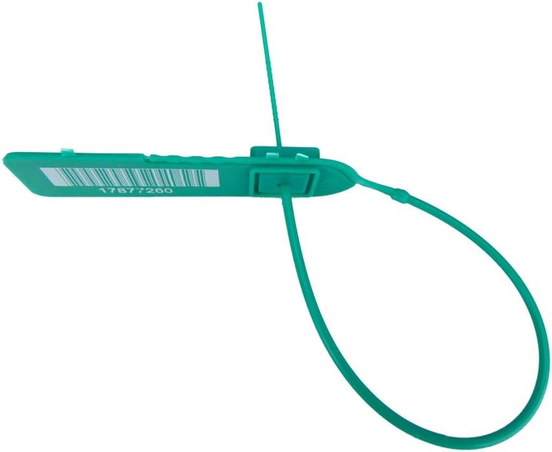 CAROUSELCHECKS Green Pull-Tight Barcode Security Seals 8'', 500 Seals - Image 3
