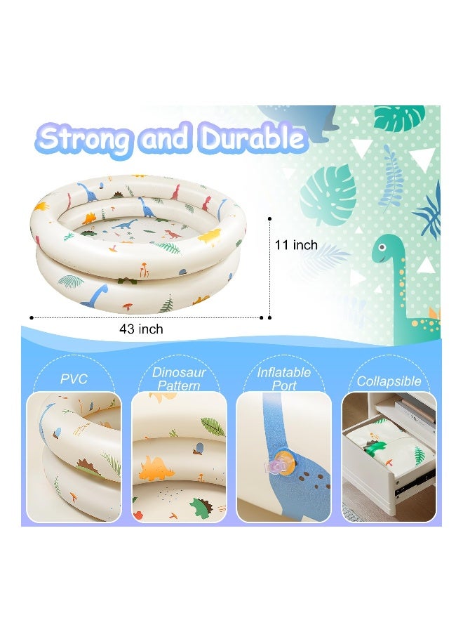 Inflatable Kiddie Pool, Round Bath Pool Pool Inflatable Swimming Pool, Small Inflatable Swimming Pool For Outdoor Garden Supplies, 120cm Portable Family Garden Summer Water Swimming Pools  - Image 4