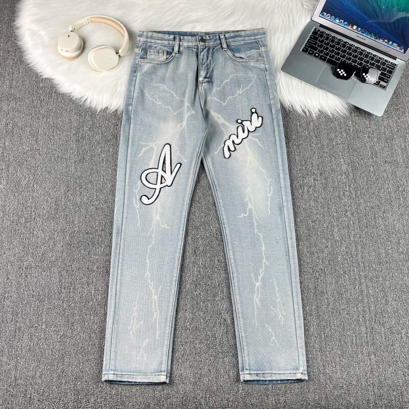 Unisex Casual Daily Denim Jeans - Image 1