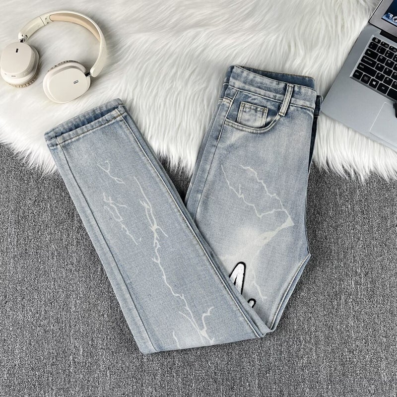 Unisex Casual Daily Denim Jeans - Image 4