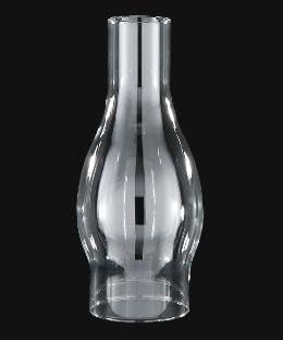 B&P Lamp® 2 5/8 Inch by 7 1/2 Inch Clear Glass Lamp Chimney for Vintage and Antique Style Globes - Image 1