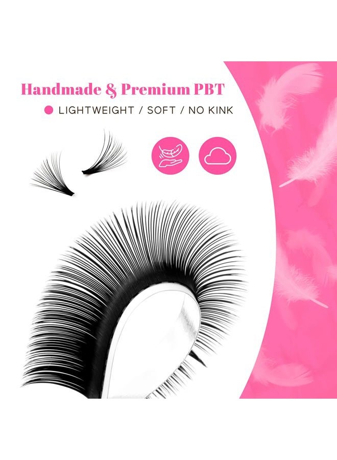 TDANCE Eyelash Extension Supplies Rapid Blooming Volume Eyelash Extensions Thickness 0.03 D Curl Mix 20-25mm Easy Fan Volume Lashes Self Fanning Individual Eyelashes Extension (D-0.03,20-25mm) - Image 3