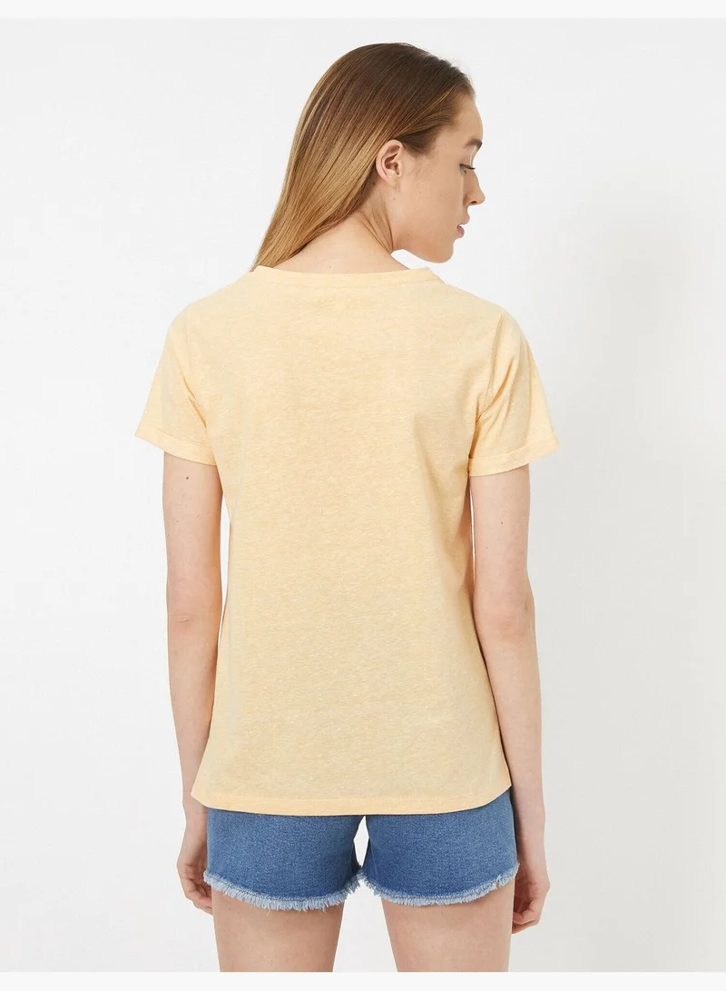 KOTON Round Neck Short Sleeve Basic T-Shirt
