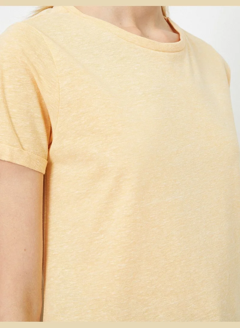 KOTON Round Neck Short Sleeve Basic T-Shirt