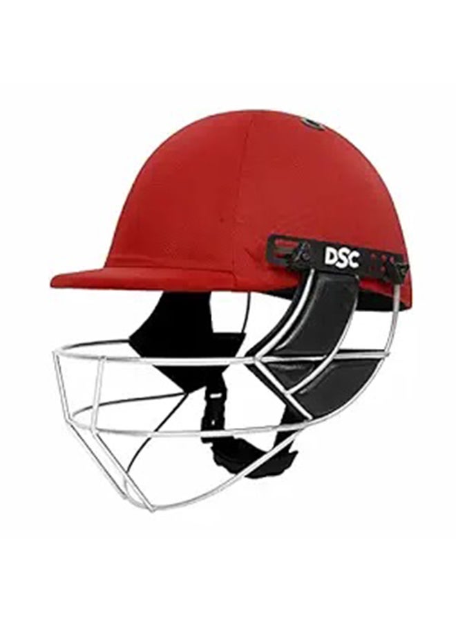 DSC Defender Cricket Helmet for Men & Boys (Red/Black,L)| Back Support Strap | Light Weight - Image 1