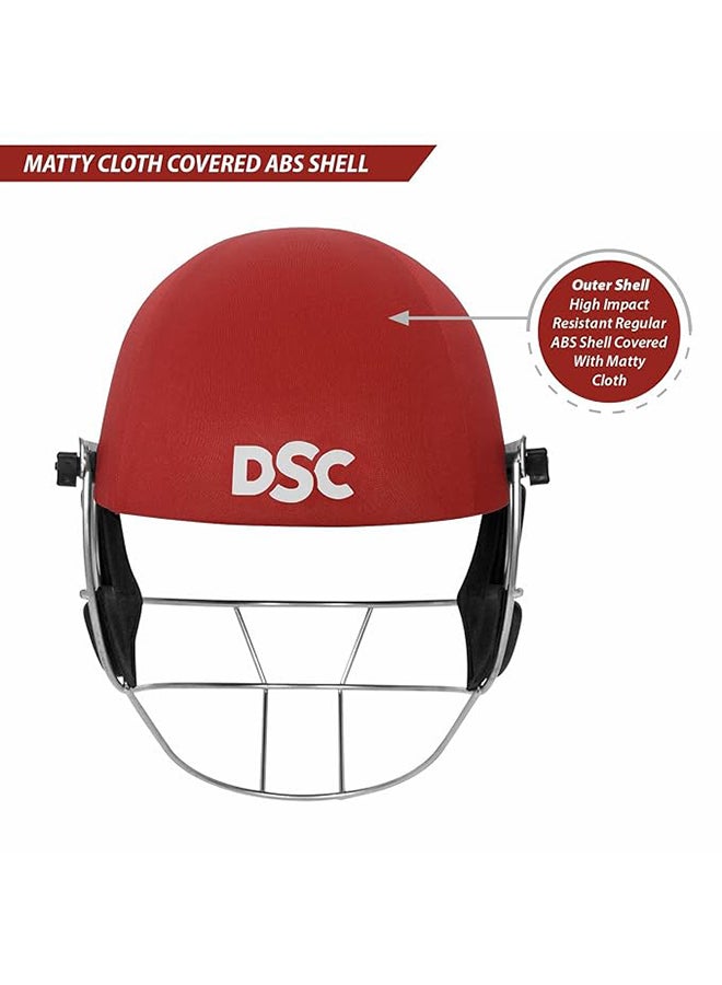 DSC Defender Cricket Helmet for Men & Boys (Red/Black,L)| Back Support Strap | Light Weight - Image 5