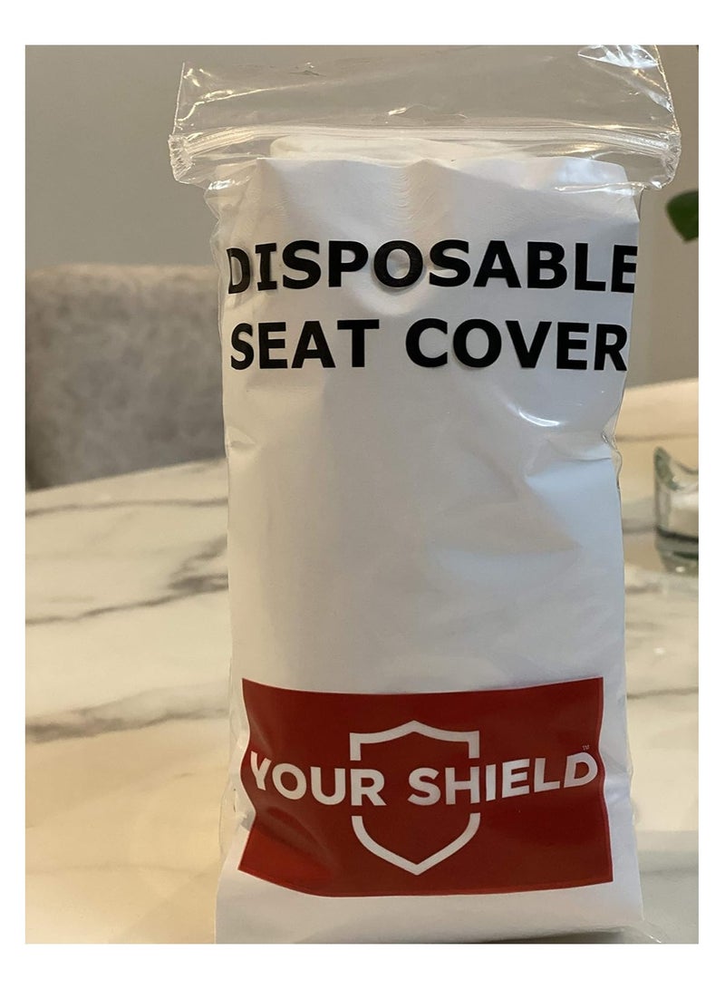 Your Shield Your Shield - 2pcs Airplane Protective Seat Cover, Universal High Quality Soft Material Fits on Carry On Bag/Luggage Sanitized Disposable Seat Cover for Plane, Bus, Train, Cinema, Office Seats  - Image 2