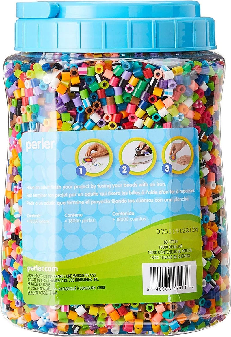 Perler Beads Bulk Assorted Multicolor Fuse Beads for Kids Crafts, Small, 18000 pcs - Image 4