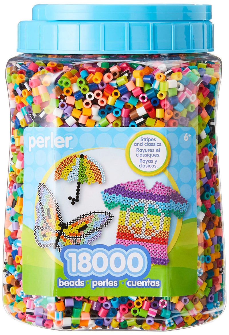 Perler Beads Bulk Assorted Multicolor Fuse Beads for Kids Crafts, Small, 18000 pcs - Image 1