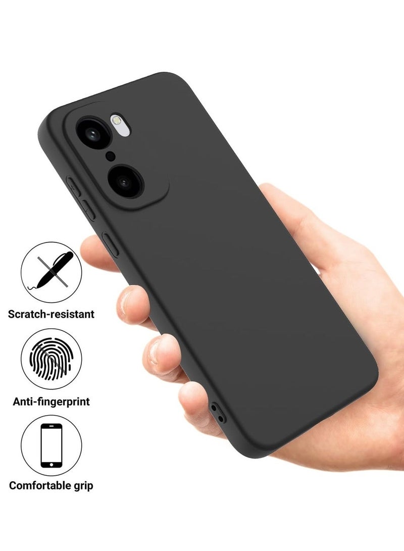 Wtech Oneplus 15R 5G 2025 Premium Soft Liquid Silicone Case Cover (MCRPSN) - Black - Image 2