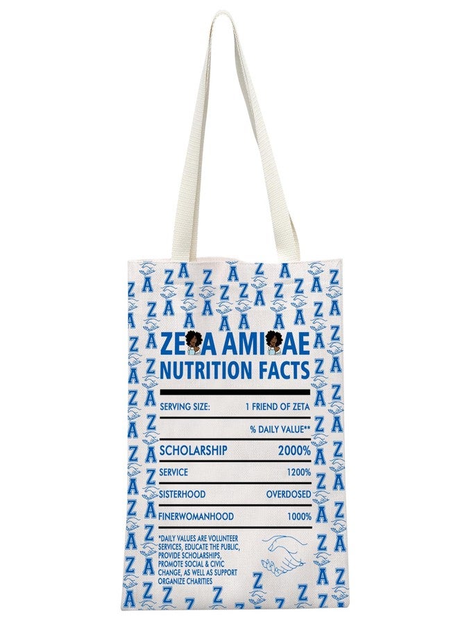 MEIKIUP Greek Sorority Gifts ZAmice Inspired Tote Bag Greek Sorority Shoulder Bag Sorority Paraphernalia Gift (ZA Tote Bag) - Image 1