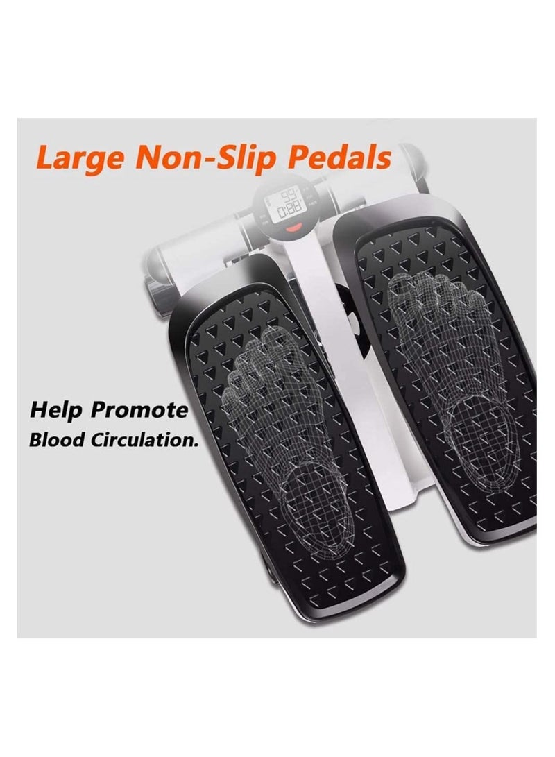 ULTIMAX Mini Stepper Abs Toner Workout without Electronic Display Home Exercise Equipment with Resistance Bands (with Rope), Air Climber Stepping Fitness Machine - White - Image 3