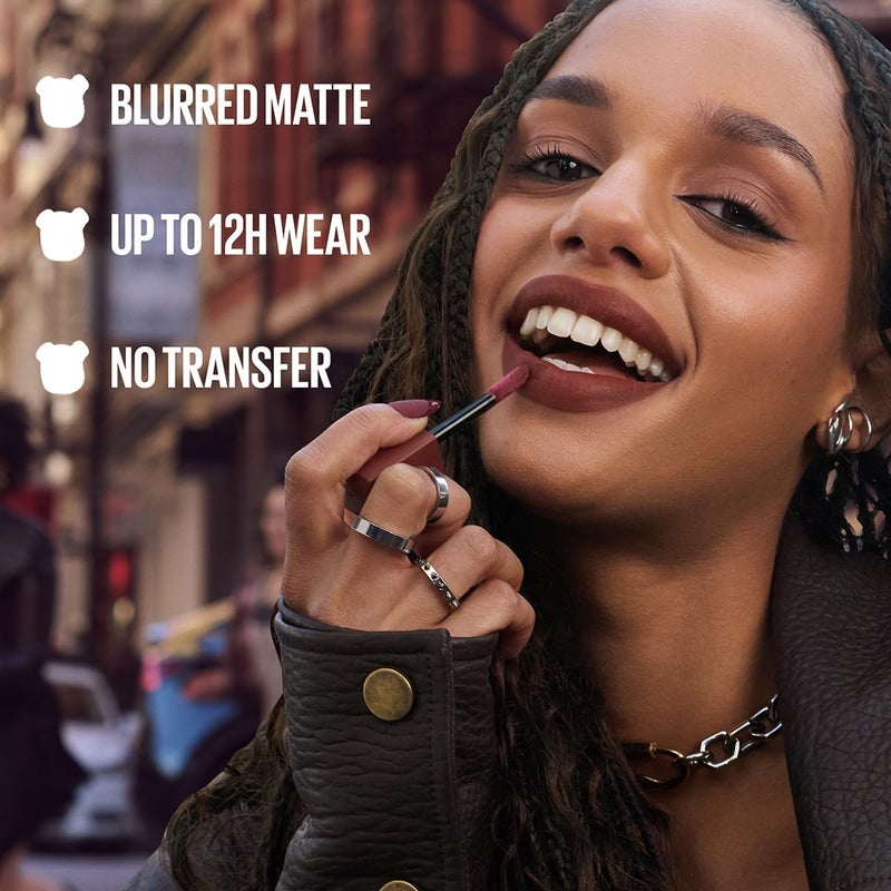 New York, Super Stay Teddy Tint Plushwear and Transferproof, Delivers up to 12H Long-lasting Blurred Matte Soft Lip Color, 95 Buffed Out - Image 4