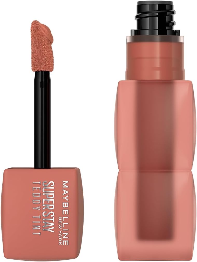New York, Super Stay Teddy Tint Plushwear and Transferproof, Delivers up to 12H Long-lasting Blurred Matte Soft Lip Color, 95 Buffed Out - Image 1