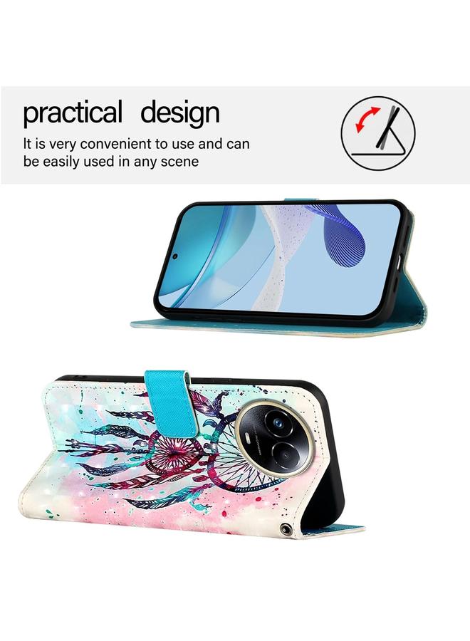 S-TOP Case For Realme 11 5G Global / 11x 5G 3D Painting Horizontal Flip Leather Phone Case - Image 3