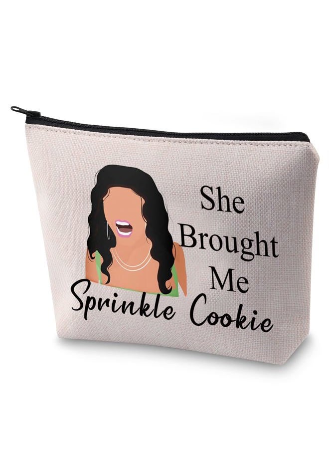 BLUPARK Real Housewives Makeup Bag RHONJ TV Gift She Brought Me Sprinkle Cookies Cosmetic Bag for Fans, Sprinkle Cookies - Image 1