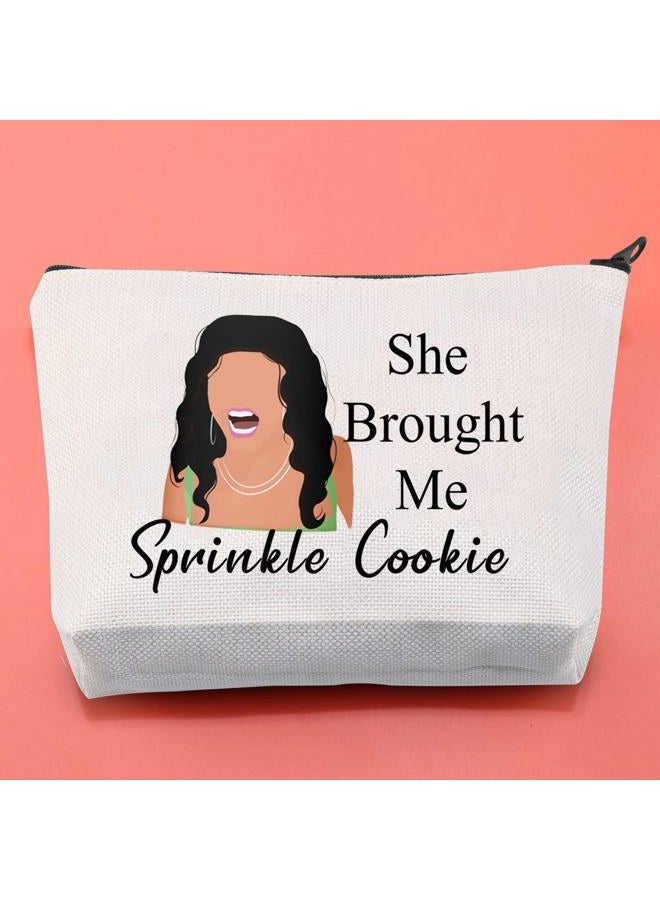 BLUPARK Real Housewives Makeup Bag RHONJ TV Gift She Brought Me Sprinkle Cookies Cosmetic Bag for Fans, Sprinkle Cookies - Image 5