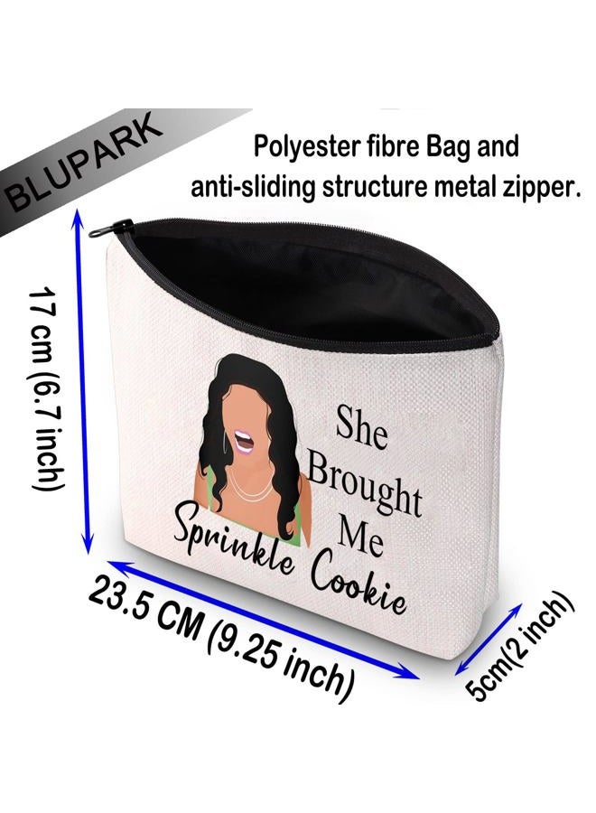 BLUPARK Real Housewives Makeup Bag RHONJ TV Gift She Brought Me Sprinkle Cookies Cosmetic Bag for Fans, Sprinkle Cookies - Image 2