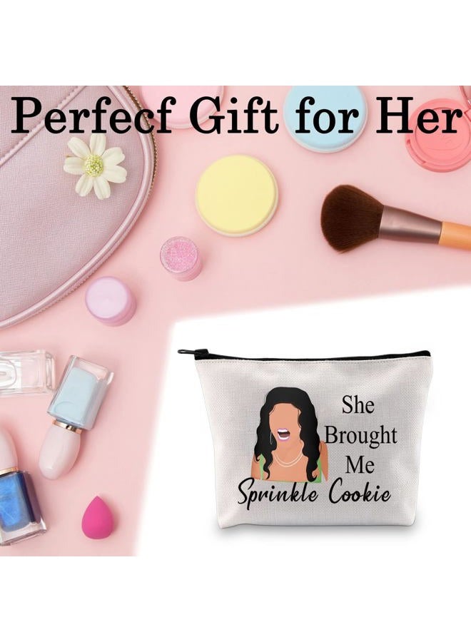 BLUPARK Real Housewives Makeup Bag RHONJ TV Gift She Brought Me Sprinkle Cookies Cosmetic Bag for Fans, Sprinkle Cookies - Image 3