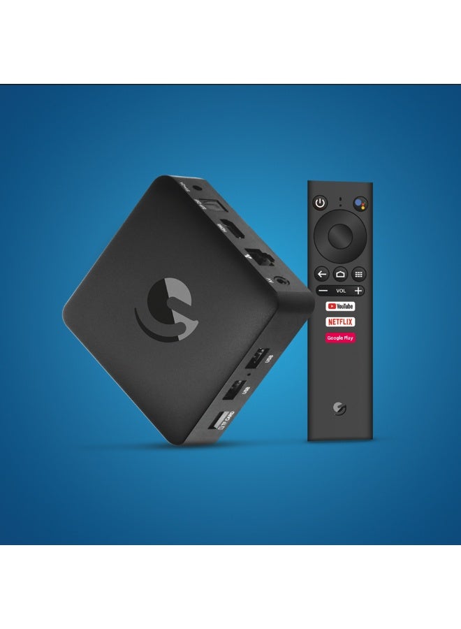 Ematic Ematic 4K Ultra HD Android TV Box with Voice Search Remote | Android 9.0 | 2GB RAM | 8GB Storage | HDR | Bluetooth | Dual USB Ports  - Image 1