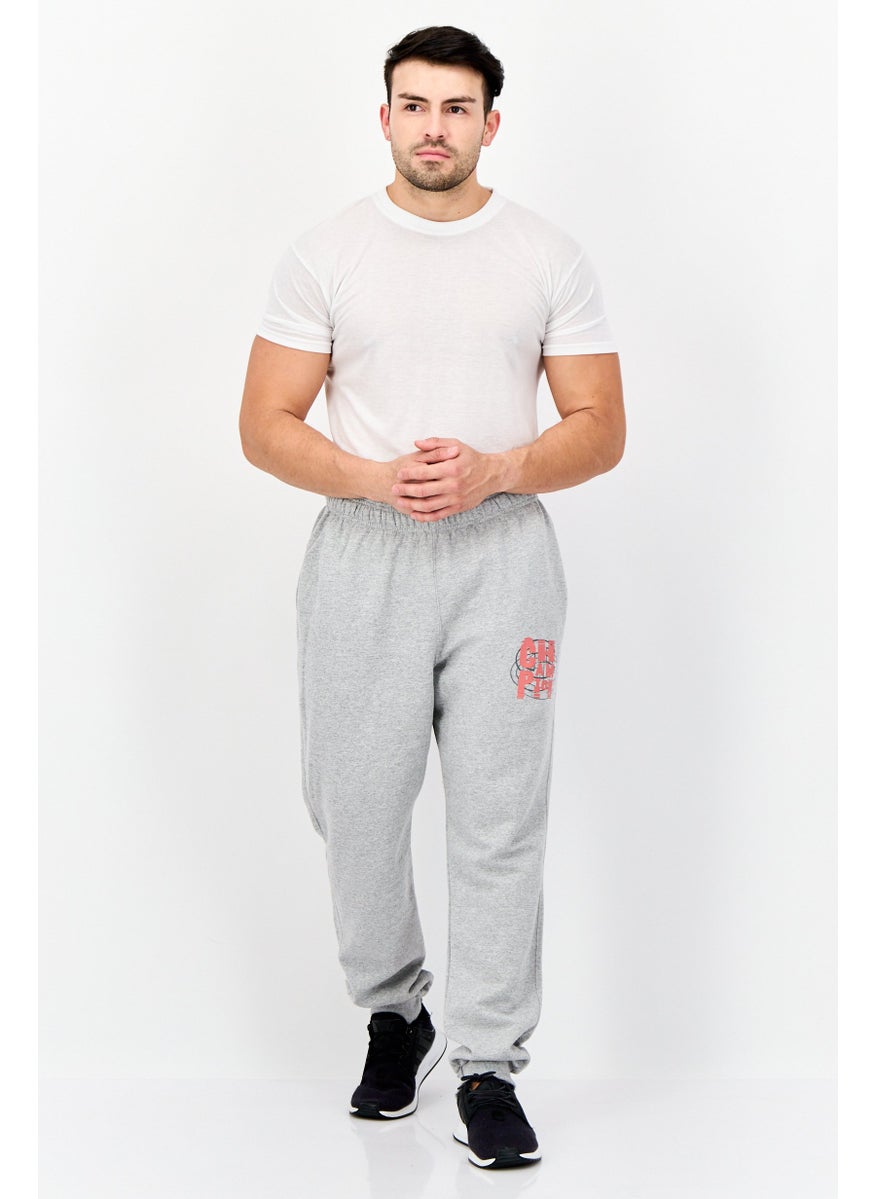 Champion - Men Sportswear Fit Graphic Print Outdoor Sweatpants, Grey - Image 1