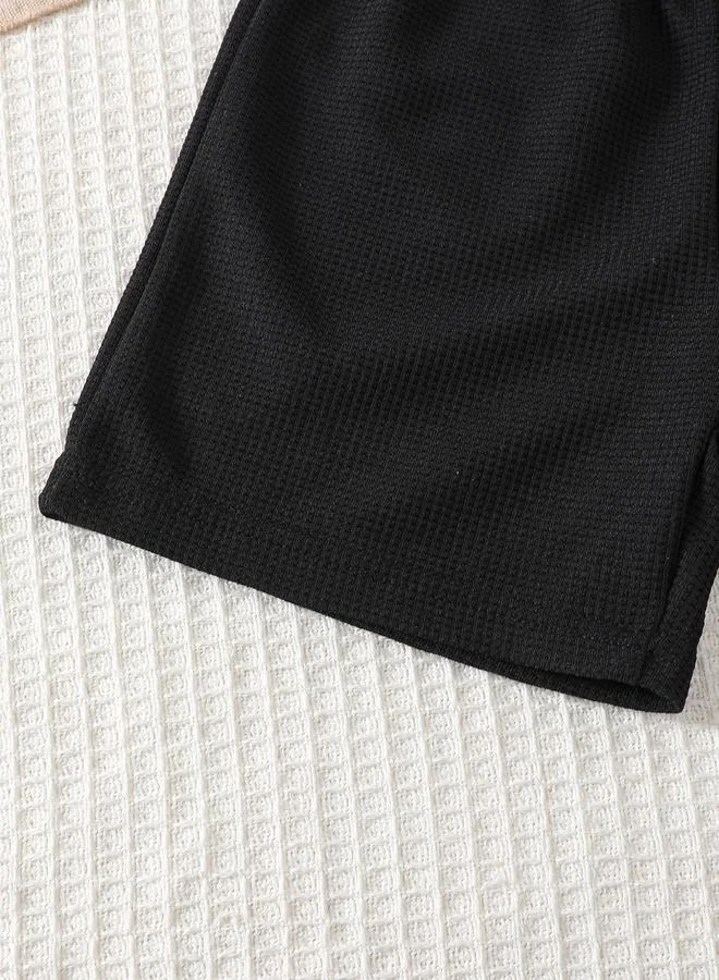 تايك تو Take Two Boys 2in1 Style Textured Polo T-Shirt and Shorts Set