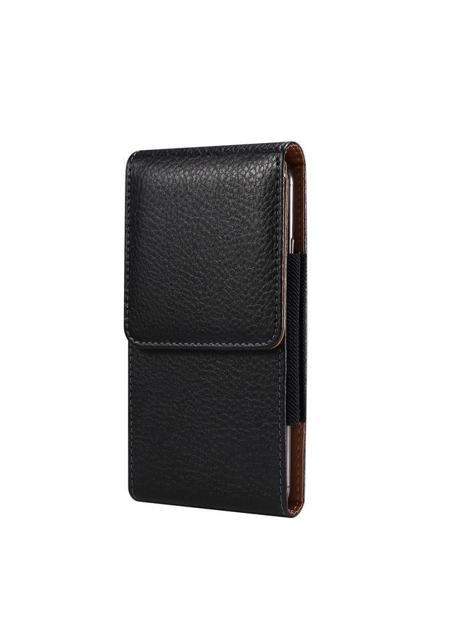Zaboon Case For 6.7-6.9 inch Phone Litchi Texture Iron Clip Back Buckle Waist-mounted Phone Case Vertical Plate - Image 2