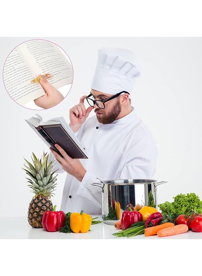 Dried Flower Resin Book Page Holder Transparent Thumb Ring Page Holder Handmade Personalized Flower Resin Bookmark Reading Accessories Gift for Teachers Book Lovers Literary - Image 2