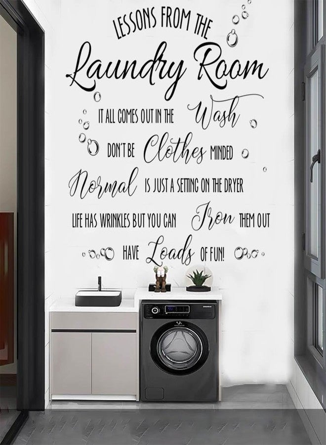 Datesno Laundry Wall Decal: Lessons from The Laundry Room - Wash & Dry Quote for Home & Apartment - Image 2