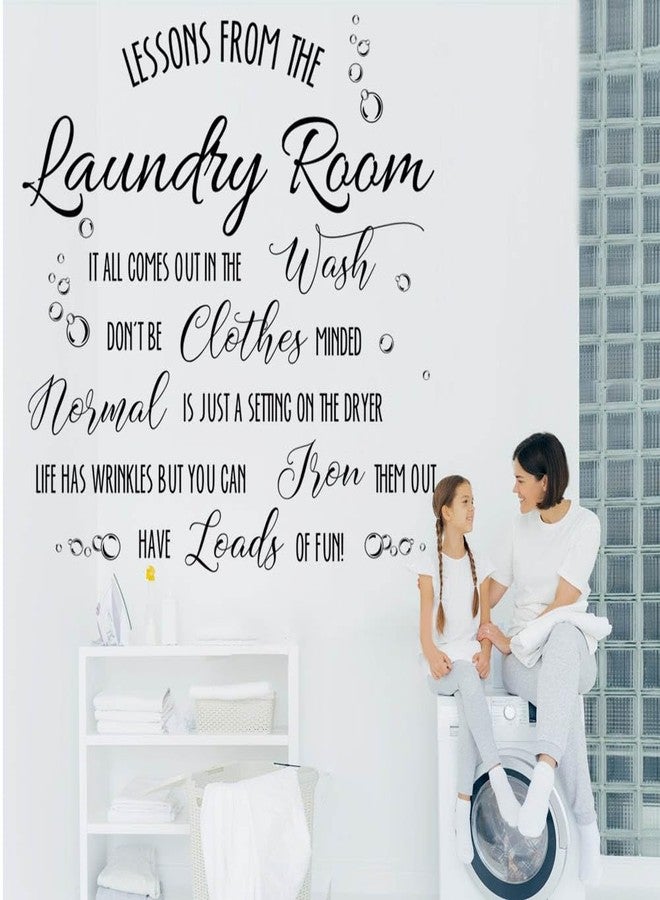 Datesno Laundry Wall Decal: Lessons from The Laundry Room - Wash & Dry Quote for Home & Apartment - Image 4