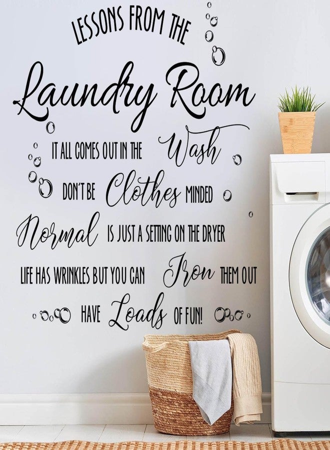 Datesno Laundry Wall Decal: Lessons from The Laundry Room - Wash & Dry Quote for Home & Apartment - Image 5