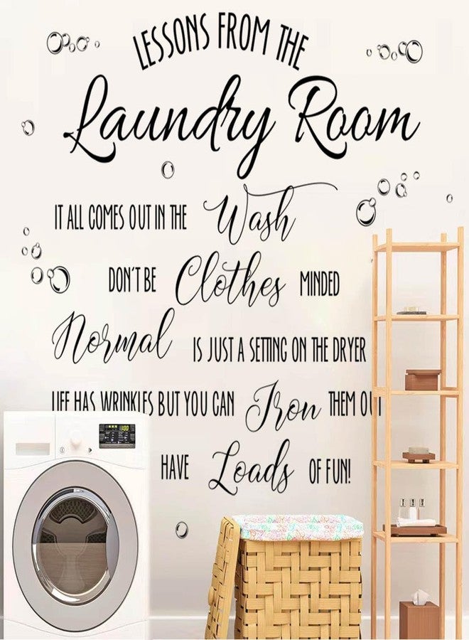 Datesno Laundry Wall Decal: Lessons from The Laundry Room - Wash & Dry Quote for Home & Apartment - Image 3