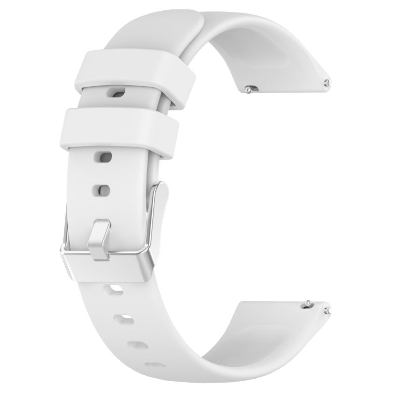 S-TOP For Garmin Venu 20mm Smooth Solid Color Silicone Watch Band(White) - Image 2