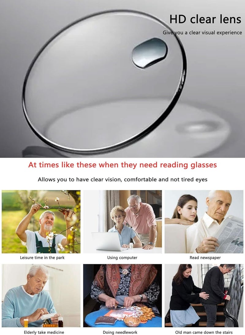 Reading Glasses  Men & WOMEN Presbyopia Glasses Spring Leg Business, Comes with a special eyeglasses box and a free cotton handkerchief, Exclusive from Seller INFINITYHANDMADE Only