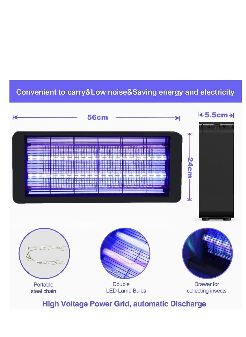 رايتشر قاتل البعوض الكهربائي، 40 واط LED ضوء قاتل للذبابة داخليًا وخارجيًا، طارد الحشرات والآفات، مصيدة البعوض، مصيدة البعوض البعوض (40 واط)  - Image 3