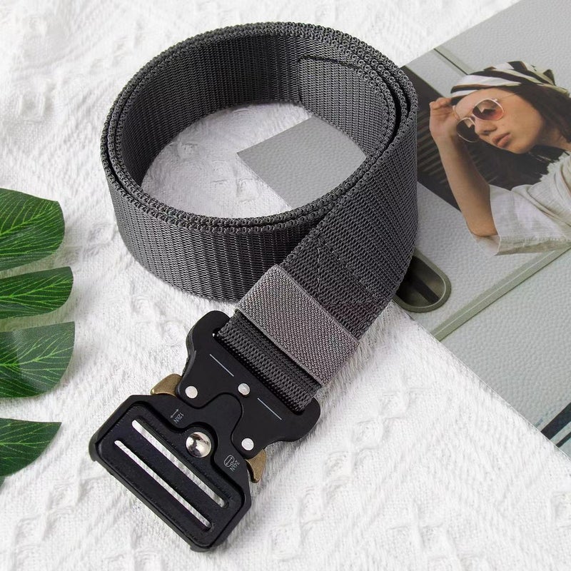 Tactical Cobra Belt Mens Outdoor Nylon Buckle Gray  - Image 1