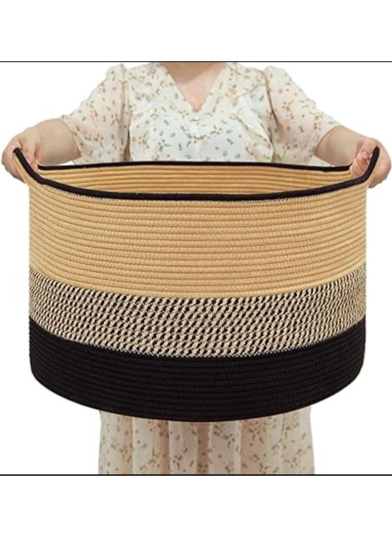 RAVIO CRAFT RAVIO CRAFT XXL Laundry Hamper Basket 58L Tall Laundry Basket for Blanket Organizer Clothes Hamper for Bedroom Storage Baby Kids Nursery HamperLarge tub  - Image 1