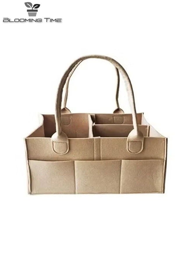 BLOOMING TIME Felt Bag, Large Capacity, Suitable For Baby Supplies, Can Be Classified And Stored  - Image 1