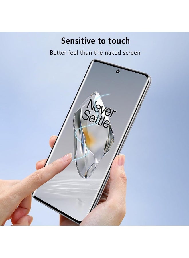 ملبوس حامي شاشة زجاجي مصفح لهاتف OnePlus 12 5G - لاصق كامل الحواف، صلابة 9H، مقاوم للبصمات، وحواف مدورة، مقاوم للخدوش لـ OnePlus 12 5G. - Image 2