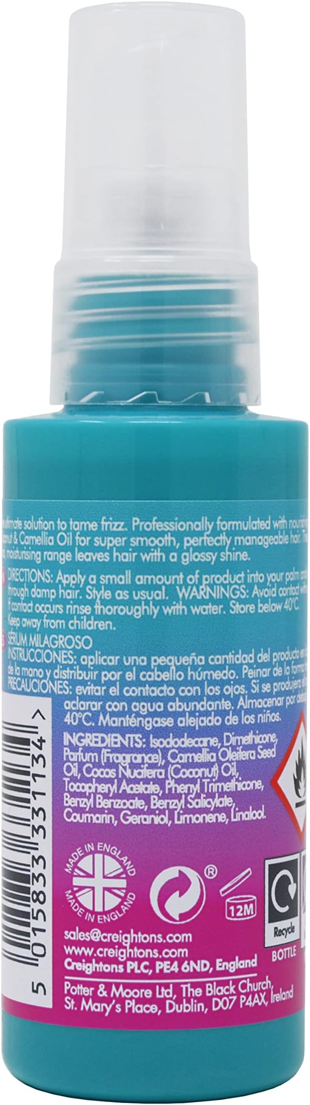 Creightons Frizz No More Instant Curls Revitalising Spray 150ml Defines Curls Reduces Frizz Adds Glossy Shine with Coconut Camellia Oil ColourKind All Hair Types - Image 2