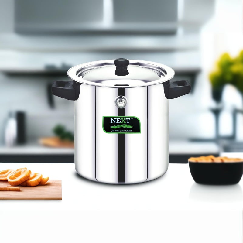 Next Future Next Future Premium Stainless Steel Milk Cooker/Boiler/Pot with Handle,Lid,Knob,Whistle | Capacity:1Ltr | Gas and Induction Compatible with Whistle Indication.  - Image 2