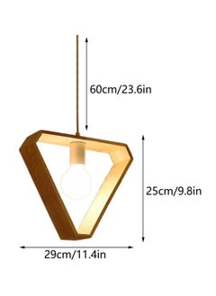 LOOPITYS Creative geometric wooden pendant light, adjustable in height, suitable for decorating living rooms, bedrooms, kitchens, dining rooms, and entrance halls (including light bulbs, with E27 screw heads)  - Image 5