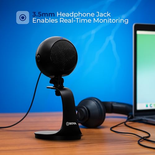 BOYA PM300 USB Type C Podcast Mic Set | Microphone for Recording | Dynamic Microphone | Condenser Mic | Microphone for YouTube Streaming Compatible with Android Phones, Windows/Mac Computers. - Image 4