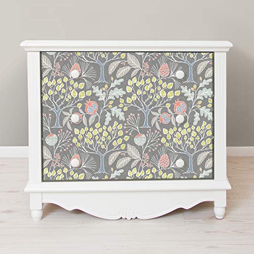 NuWallpaper NU3039 Groovy Garden Grey Peel & Stick Wallpaper, Multicolor - Image 4