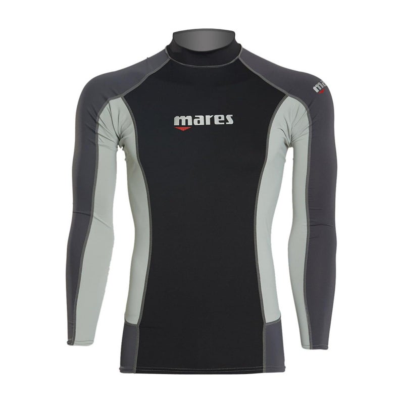 Mares Men's Trilastic Long Sleeve Rash Guard Shirt for Water Sports | UV Protection, Flatlock Stitching Style, Lightweight Durable Stretchable Fabric, Medium - Image 1