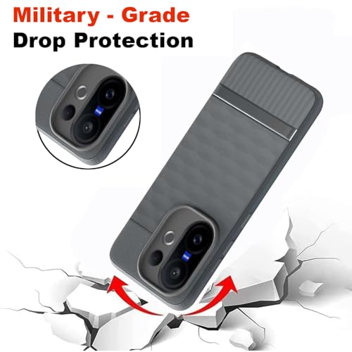 Casotec Shockproof Case for Vivo V60 5G / V60e 5G / T4 Pro 5G | Full Camera Protection | TPU Flexible Back Cover for Vivo V60 5G / V60e 5G / T4 Pro 5G (Graphite Grey) - Image 4