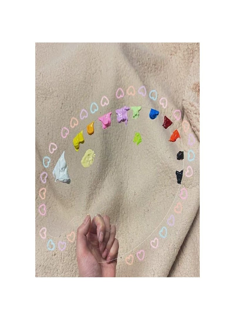 سمارت لوحة فنية بلاستيكية صغيرة للطلاء لوازم فنية للطلاء لوحة طلاء بيضاوية غير لاصقة سهلة التنظيف لخلط زيت الأكريليك - Image 2